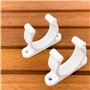 GATE14® Supports pour Avirons et Pagaies, Clips en Plastique Blanc Ø Max 25 mm 2 Pcs