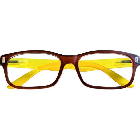 Prontoleggo Lunettes de lecture Prontoleggo modèle Dandy Marron/jaune - Dioptrie +1