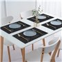 IPEA Sets de Table élégants 45 x 30 cm pour Dîner, Déjeuner, petit Déjeuner - 6 unités - Set de table lavable, Résistant au chal