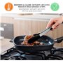 IPEA Pince de Cuisine en Acier Inoxydable avec Embouts en Silicone – Pinces Professionnelles pour Barbecue, Viande, Salade avec 