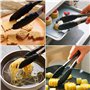 IPEA Pince de Cuisine en Acier Inoxydable avec Embouts en Silicone – Pinces Professionnelles pour Barbecue, Viande, Salade avec 