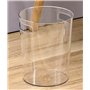 IPEA Corbeille à papier en plastique transparent – 22 x 19 cm – Design minimal et élégant – Panier de recyclage pour bureau