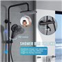 Colonne Douche Thermostatique,Colonne De Douche Thermostatique Noir,Mitigeur De Douche Complet En Acier Inoxydable Avec 3 Jets,R