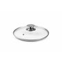 Ibili - 971622 - Couvercle en Verre Poignée en Acier Inoxydable 22 cm