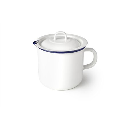 IBILI - Bouilloire à lait de style vintage fabriquée à la main en acier émaillé de 1