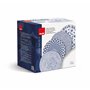 IBILI - Service de table 12 pièces Armonia bleu, assiettes en porcelaine pour 4 personnes