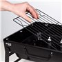 Barbecue portable pliant rectangulaire noir 40x28x20 cm Aktive