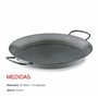 Lacor 60149 Plat à Paëlla Anti Adhésive 50 cm, Gris