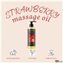 QKnatur - Huile de Massage Relaxante Fraise Strawberry- 200ml - Pour des massages corporels et relaxants - Hydratation et nutrit