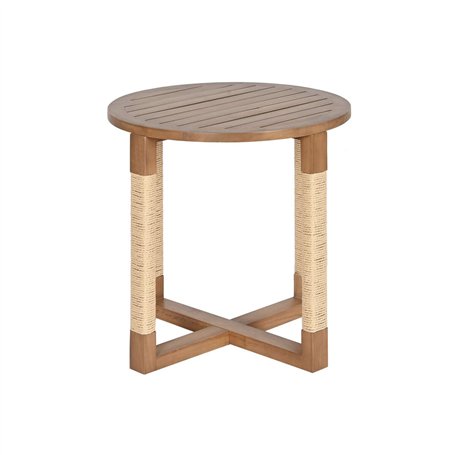 Home ESPRIT Table d'appoint Naturelle en Bois MDF 48 x 48 x 50