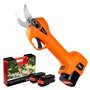 Kebtek Sécateur électrique Sans Fil Léger avec 2 Batteries- Diamètre de Coupe de 25 mm - Moteur Brushless 16.8V - Sécateur à b