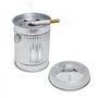 Balvi Cendrier Garbage en Forme de Poubelle avec Couvercle Métal galvanisé 13cm