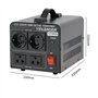 Yinleader Transformateur convertisseur de tension 1000 W 110 V/220 V, certifié CE, 2 prises 110 V/220 V, protection contre les s