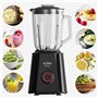 Solac Solution BV6785 - Mixeur blender 1500W, pichet en verre gradué 1,5L, lame inox amovible à 4 bords, 2 vitesses, fonction pu