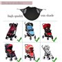 Pare Soleil Poussette Universelle Anti-UV UPF50+ Canopy Auvent de Poussette Réglable Poussette protection soleil Housse de Solei