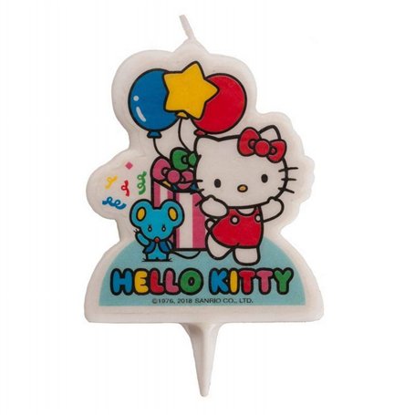 Dekora - Bougies d'Anniversaire Originales | Bougie d'Anniversaire en 2D de Hello Kitty pour Gâteaux d'Enfants - 7 cm