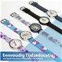 Kiddus Montre Bracelet Éducative pour Enfants, Fille, garçon. Time Teacher Analogique avec Exercices. Facile d’Apprendre à Lire 