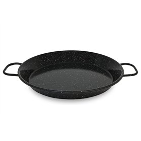 Menax - Poêle à Paella - Plat à Paëlla - Acier Émaillé Vitrifié - Revêtement Antiadhésif - 28 cm