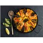 Menax - Poêle à Paella - Plat à Paëlla - Acier Émaillé Vitrifié - Revêtement Antiadhésif - 28 cm