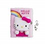 Hello Kitty Girls Journal intime 3D avec cadenas A5 ligné en peluche pour l'école