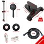 Colonne de Douche pour Robinet de Baignoire avec Douchette à Main finition en acier inoxydable sus304 noir mat Mitigeur de Douch