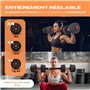 Mobiclinic® Fitness, Haltères réglables, 2 en 1, ExtenFit, De 2 à 20 kg, Comprend des haltères et une barre d'extension rembourr