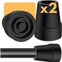 OrtoPrime PACK x2 Embouts Antidérapants pour Béquilles et Cannes - Conviennent aux Tubes de 18mm