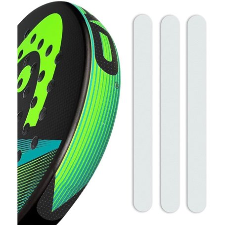 Lot de 3 protections de raquette de padel transparentes et rugueuses