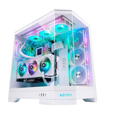 ABYSM Gaming Danube SAVA H600 Boîtier PC Gamer E-ATX avec 3 Panneaux en Verre trempé