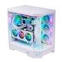 ABYSM Gaming Danube SAVA H600 Boîtier PC Gamer E-ATX avec 3 Panneaux en Verre trempé, 4 Ventilateurs ARGB de 120 mm, contrôleur,