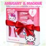 Hello Kitty - Ensemble Accesoires Cheveux - 8 Pièces - Brosse à Cheveux - Serre-tête - Pinces - Elastiques - Coffret Cadeau Acce