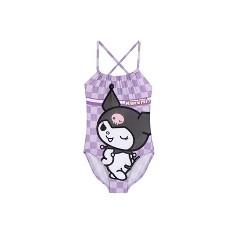 Cerda 2900002846-T10A-C72 Hello Kitty & Kuromi Maillot de bain 85 % polyester 15 % élasthanne Violet