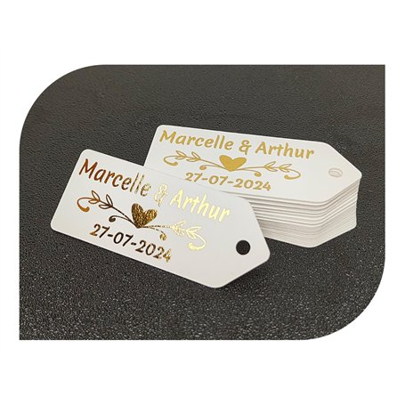 Étiquettes personnalisées avec nom et date