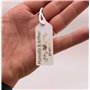 étiquettes pendantes avec impression or argent pour invitation de mariage