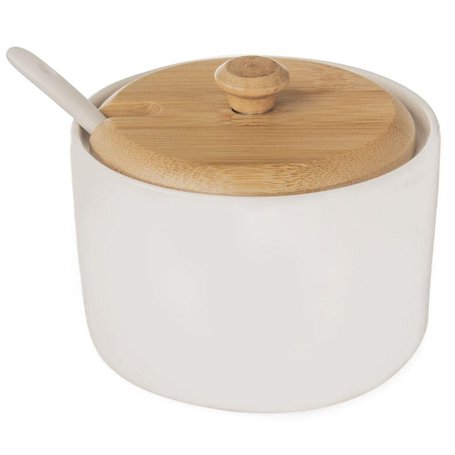 orion group Sucrier en porcelaine avec couvercle et cuillère - Hauteur : 6