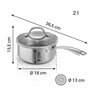 Tescoma 780582 Casserole 1 manche avec couvercle ø 18 cm, capacité 2 litres, ligne SteelCRAFT