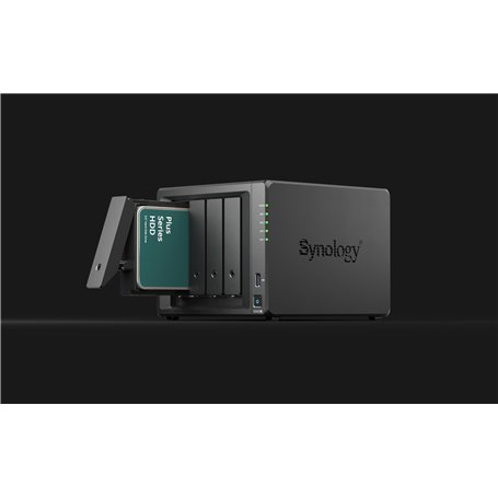 Synology DS923+ Station de Disque NAS à 4 Baies (AMD Ryzen™ 4 Threads R1600 Dual-Core 4 Go de RAM 2 x RJ-45 1 GbE Port LAN)