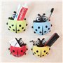 Bestga Adorable porte-brosse à dents, porte-crayons en plastique avec motif coccinelle et ventouses pour enfants Organisateur de