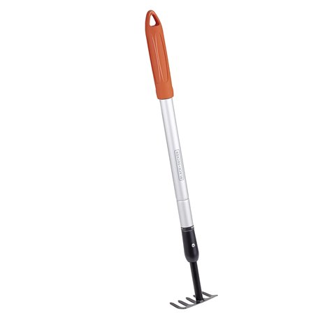 BLACK+DECKER Râteau Jardin à 5 Dents - Haute Réglable de 66 à 100 CM - Outillage de Jardin - Acier au Carbone