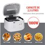 alpina Friteuse - Friteuse - 1800 Watt - 2,5 Litre - Jusqu'à 190ºC - Blanc