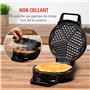 alpina Gaufrier - Forme Coeur - Revêtement Antiadhésif - 5 Gaufres - 1000 W - Noir