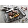HENDI Plaque plancha à griller, avec fond à induction, grill pour plaque de cuisson à induction, poêle à griller avec 2 poignées