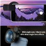 2 en 1 Kit de Lentilles de Caméra pour Téléphone Portable, Objectif Smartphone de Lentille de Caméra Objectifs Macro Téléphone, 