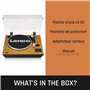 Lenco Platine Vinyle Bluetooth LS-55 - Tourne-disque avec haut-parleurs intégrés - Encodage direct MP3 sur support de stockage -