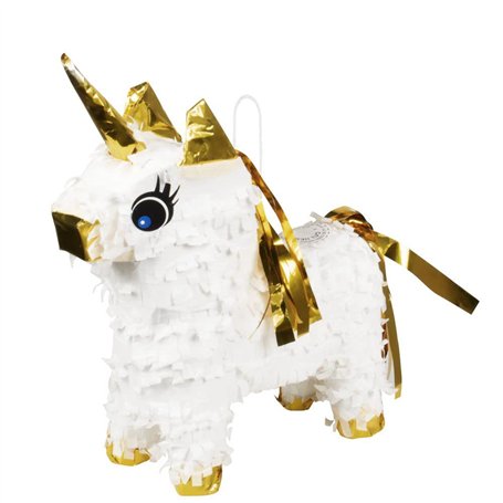 Boland Mini pinata licorne 30976-21 x 17 cm - Carton - Jeu de fête - Animal - Cadeau d'anniversaire d'enfant - Décoration - Gris