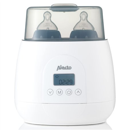 Alecto BW700TWIN Chauffe-biberon pour bébé - Double chauffe-biberon - Sans BPA - Stérilisateur - Temps de préchauffage préprogra
