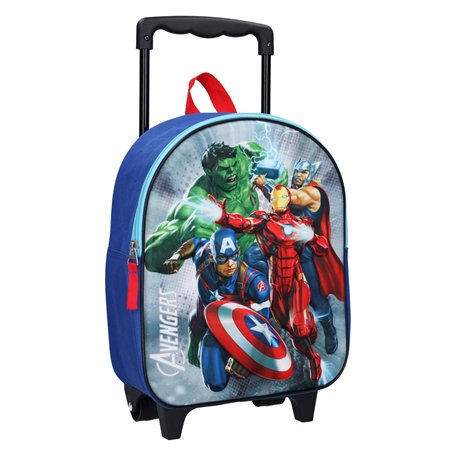 Avengers Save The Day - Sac à roulettes 3D - avec Une Belle Image en Trois Dimensions - Idéal pour Un Week