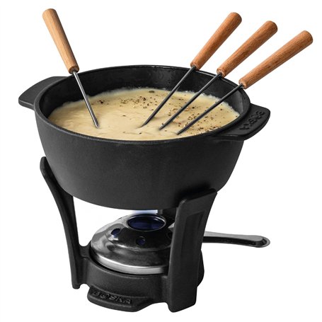Boska Service à Fondue Pro - Appareil à Fondue - Fondue au Fromage - Convient à Tout Type de réchaud - Noir - Capacité 1.1 L