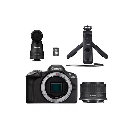 Kit créateur de Contenu UGC Canon EOS R50 - Appareil Photo Hybride APS-C 4K