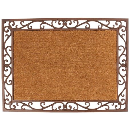 Esschert Design LH48 Fallen Fruits Paillasson en Fonte avec Fibre de Coco Marron 75 x 55 cm